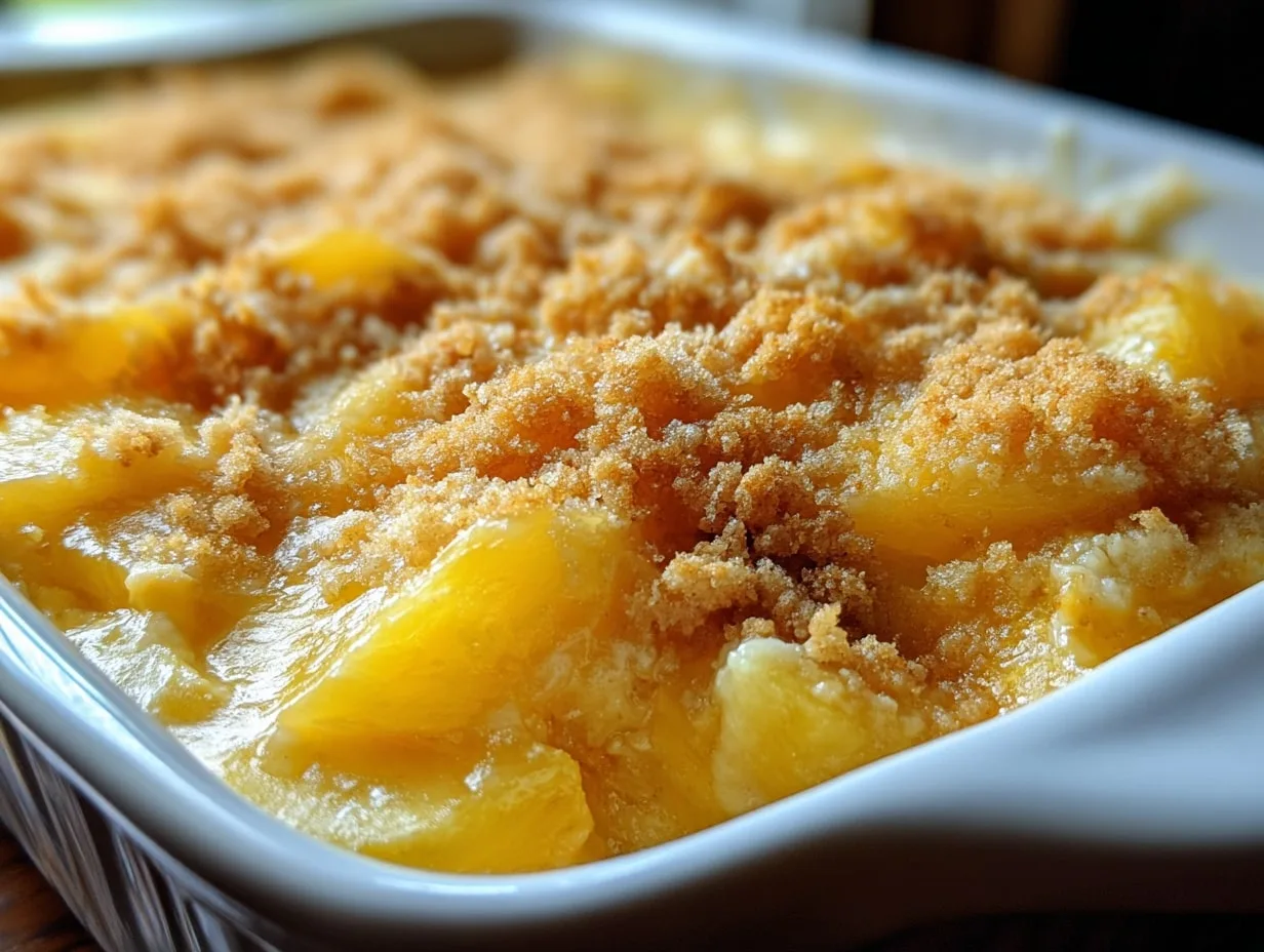 Easy Baked Pineapple Casserole Recipe