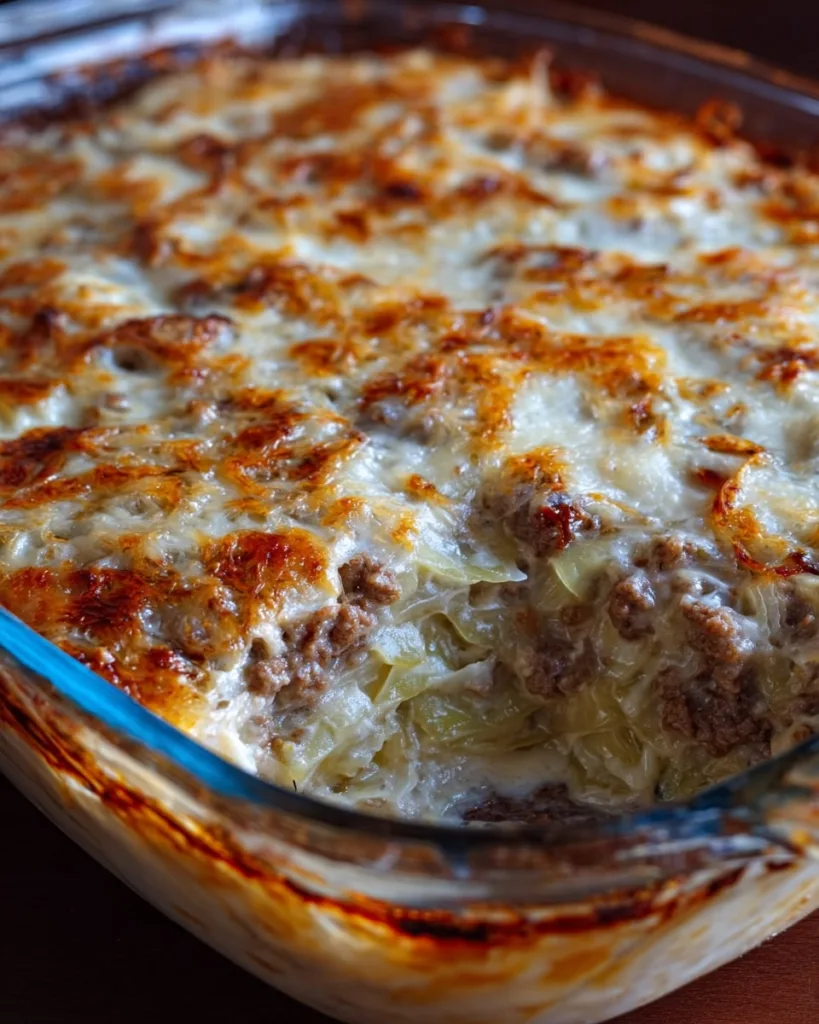 how to make cabbage roll casserole with white sauce step by step