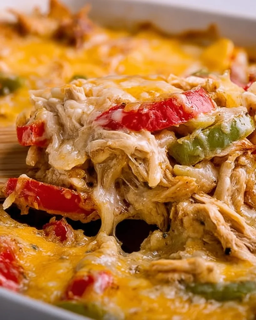 how to make fajita chicken casserole step-by-step