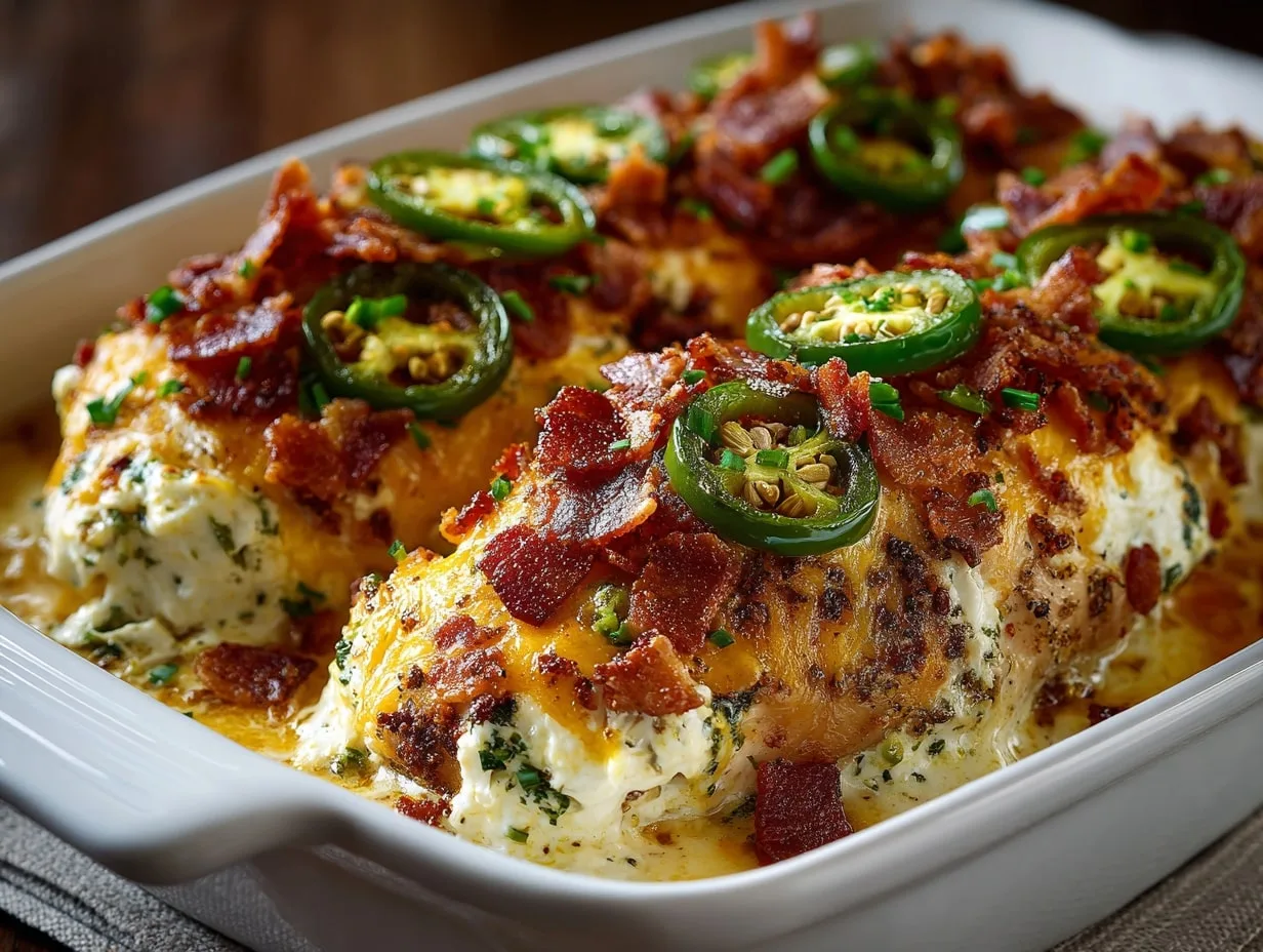 Easy Jalapeño Popper Chicken Casserole Recipe