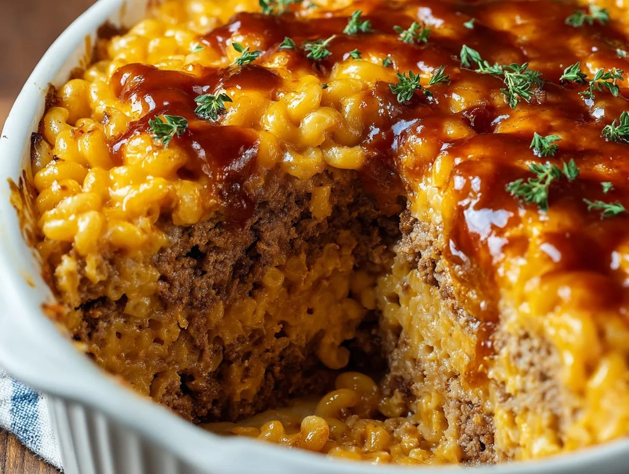 How To Make Mac and Cheese Meatloaf Casserole