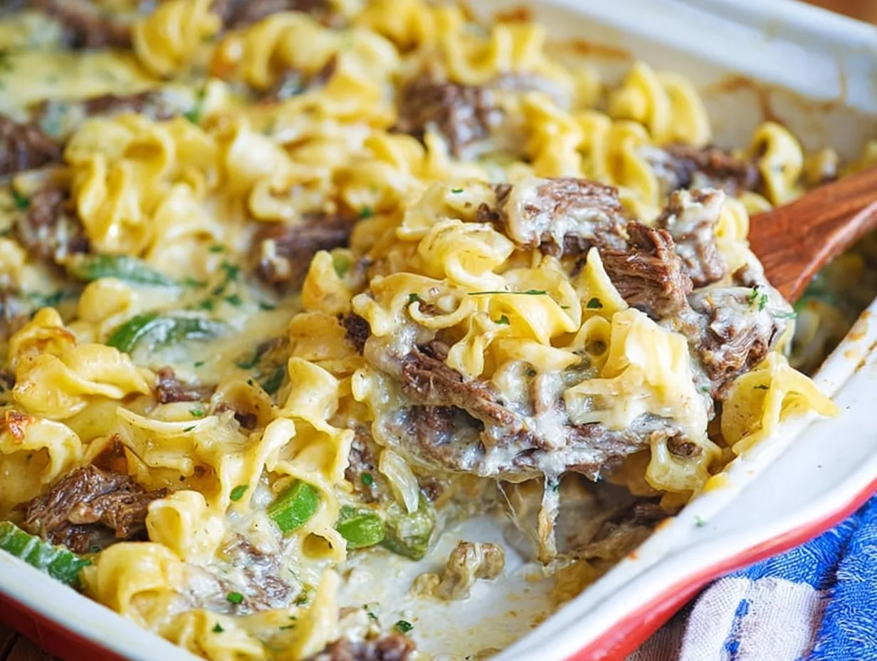 Cheesy Philly Cheesesteak Casserole Recipe