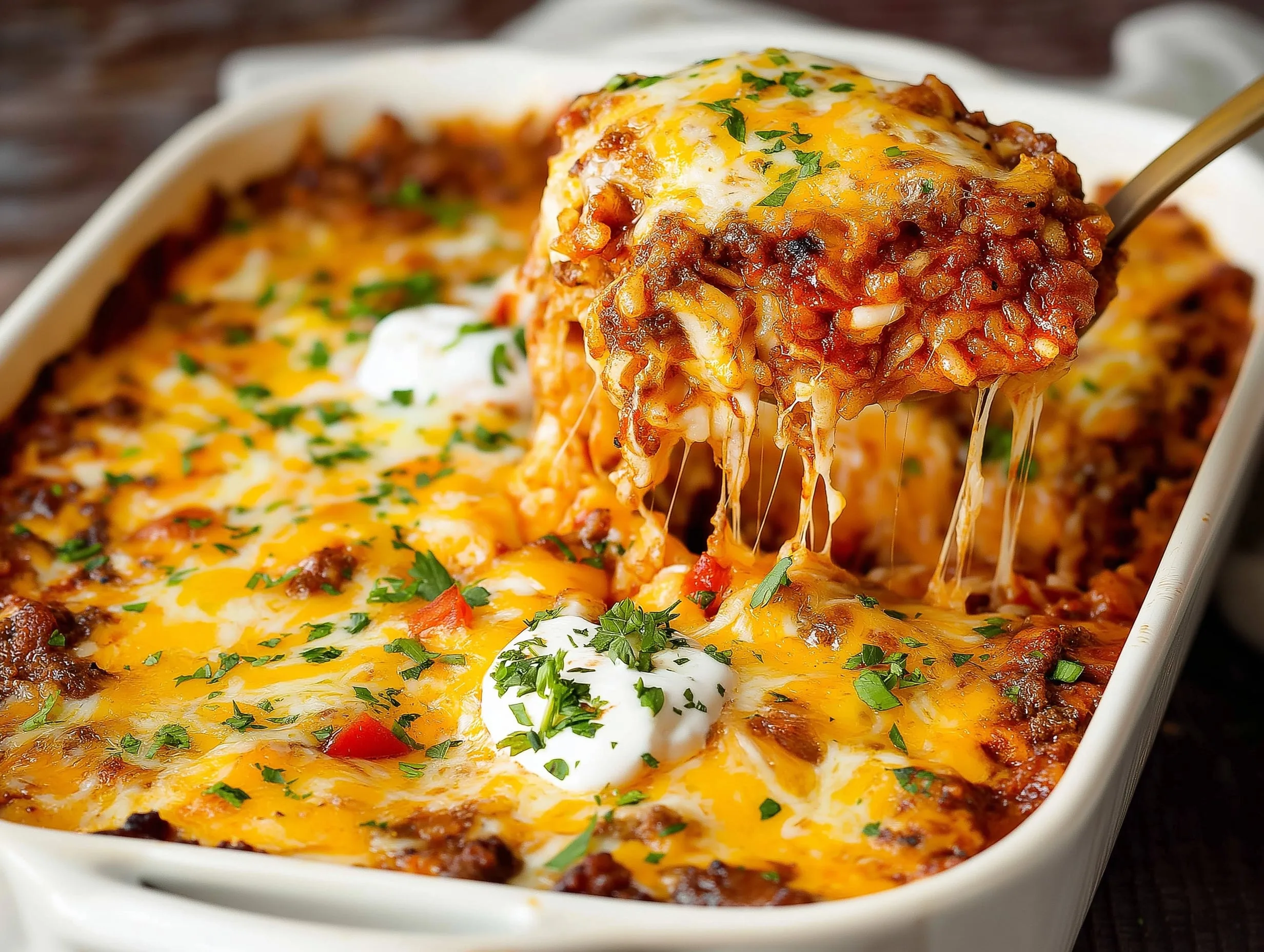 Cheesy Taco Rice Casserole – Easy One-Pan Dinner