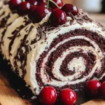 Black Forest Cream Roll Cake Recipe