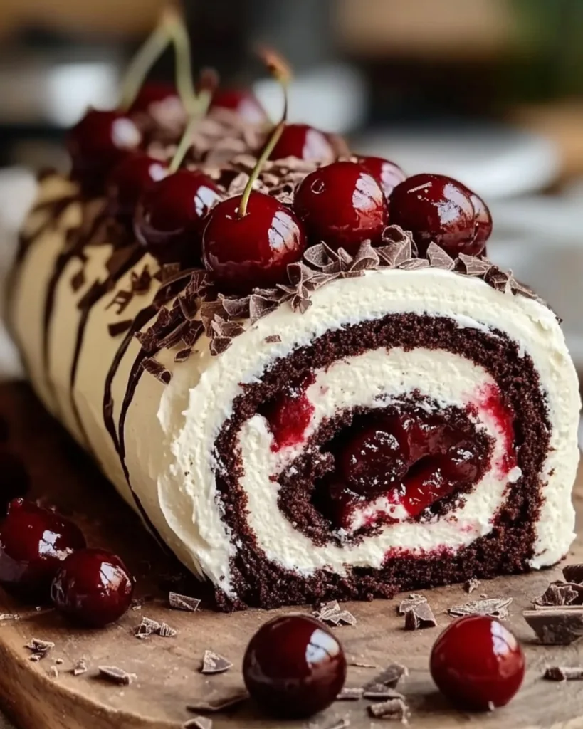 Black Forest Cream Roll Cake 2