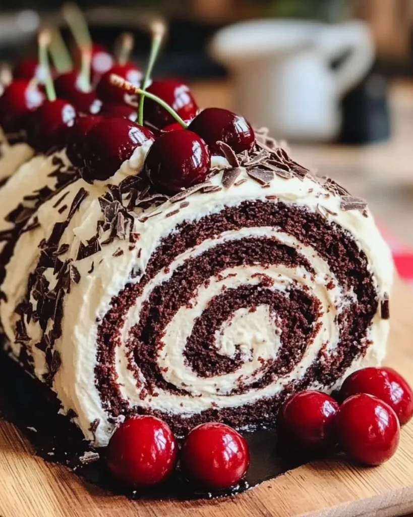 Black Forest Cream Roll Cake 3
