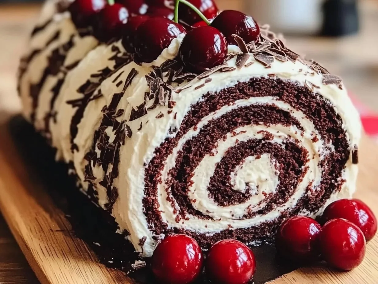 Black Forest Cream Roll Cake