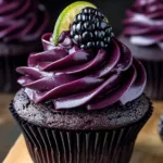Dark Chocolate Blackberry Cupcakes Recipe