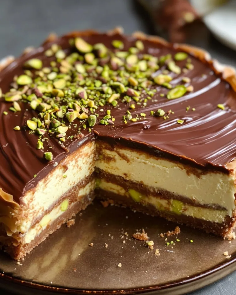 Dubai Chocolate Cheesecake 4