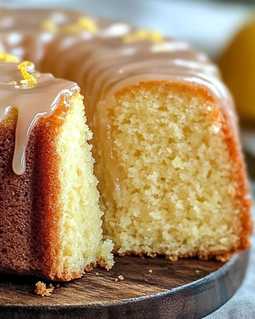 Lemon Cream Cheese Pound Cake 4