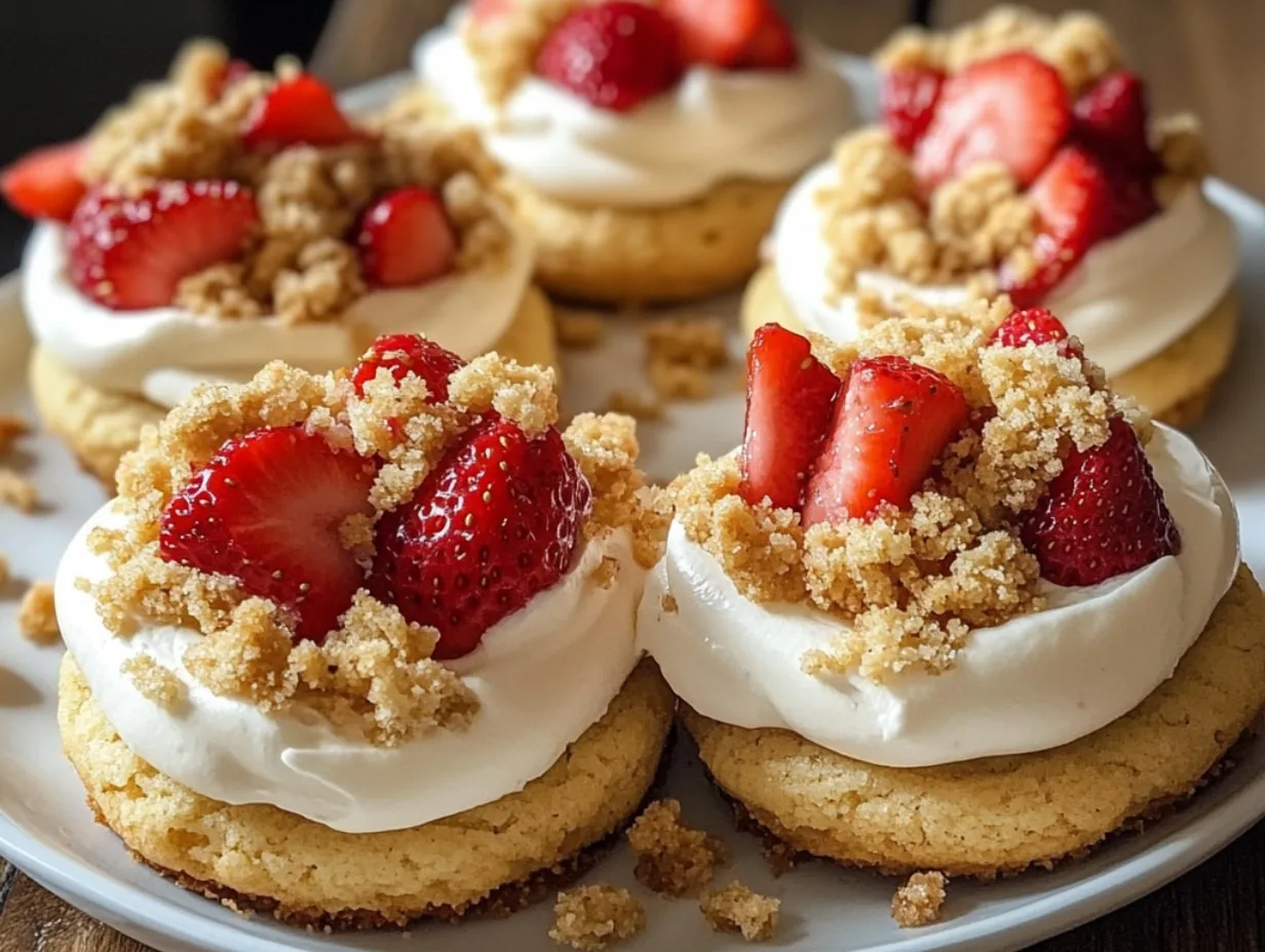 Strawberry Cheesecake Crumble Cookies