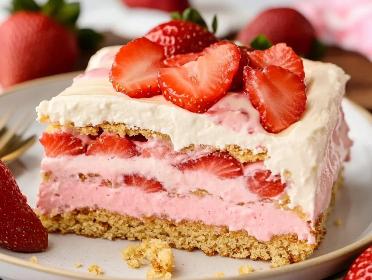 Strawberry Eclair Cake