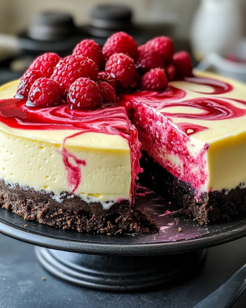 White Chocolate Raspberry Cheesecake 1