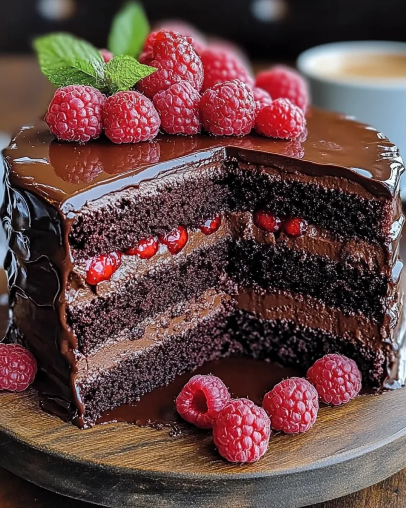 Chocolate Raspberry Cake 4