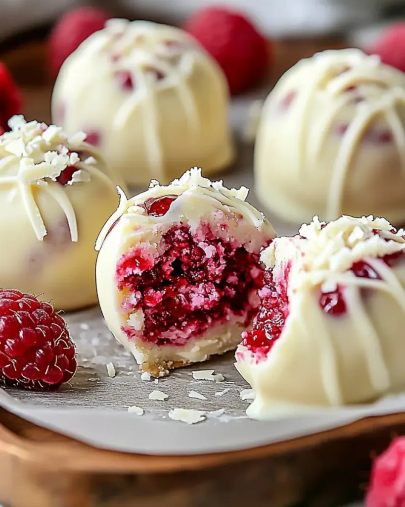 White Chocolate Raspberry Cheesecake Balls 2