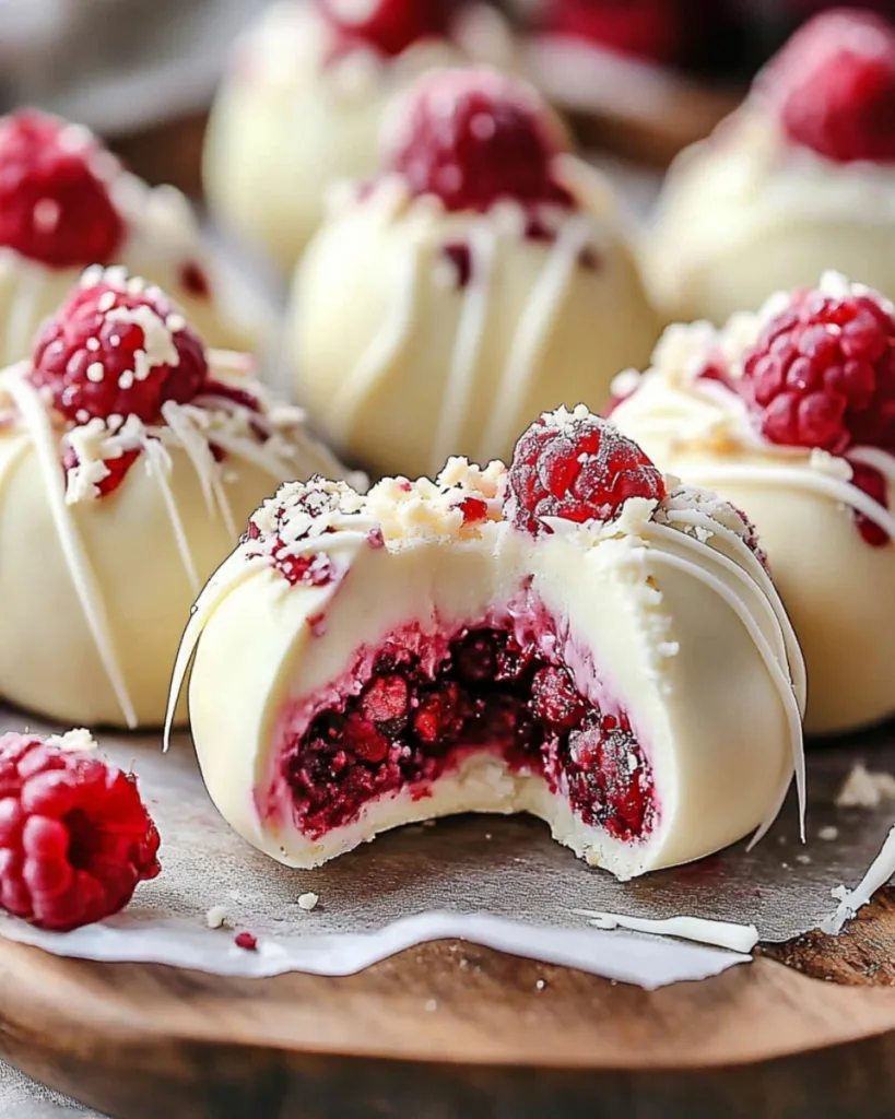 White Chocolate Raspberry Cheesecake Balls 3