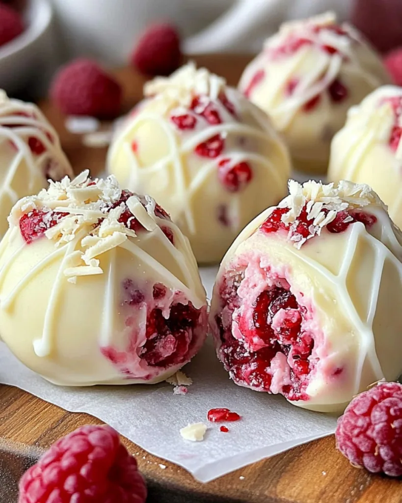 White Chocolate Raspberry Cheesecake Balls 4