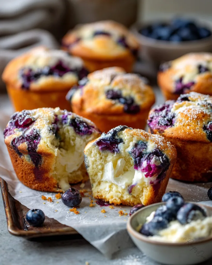 Blueberry Cream Cheese Muffins 4