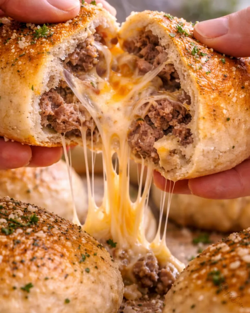 Garlic Parmesan Cheeseburger Bombs 10