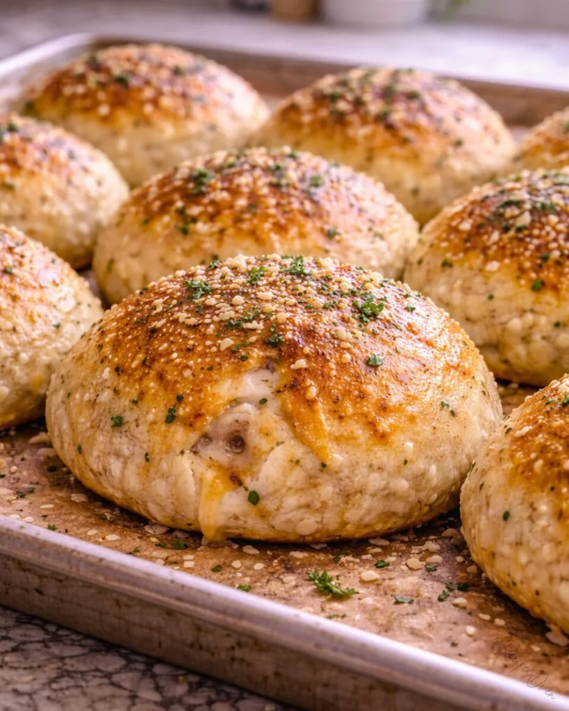 Garlic Parmesan Cheeseburger Bombs 3
