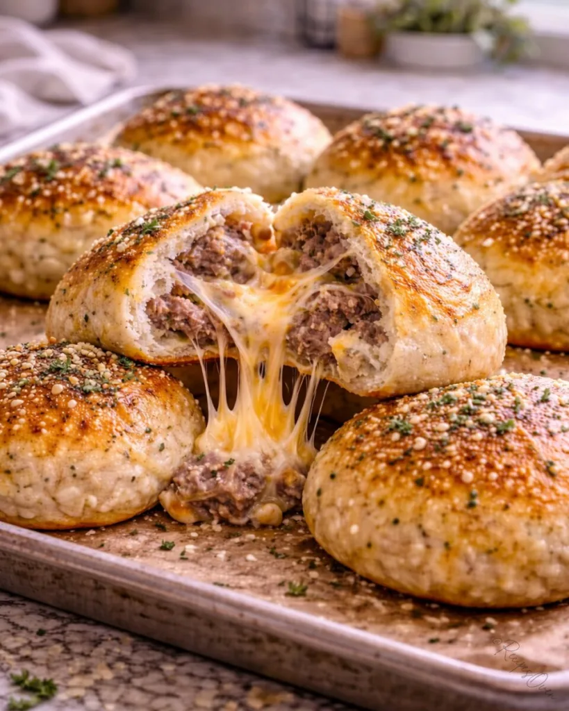Garlic Parmesan Cheeseburger Bombs 7