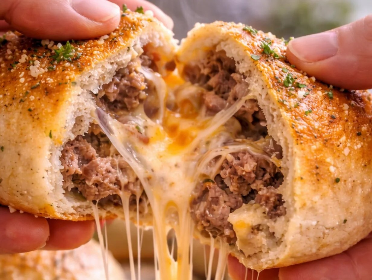 Garlic Parmesan Cheeseburger Bombs