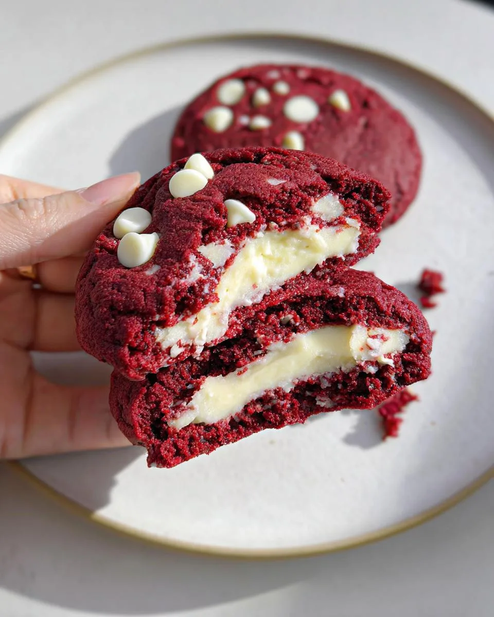 Cheesecake Stuffed Red Velvet Protein Cookie - detail 5