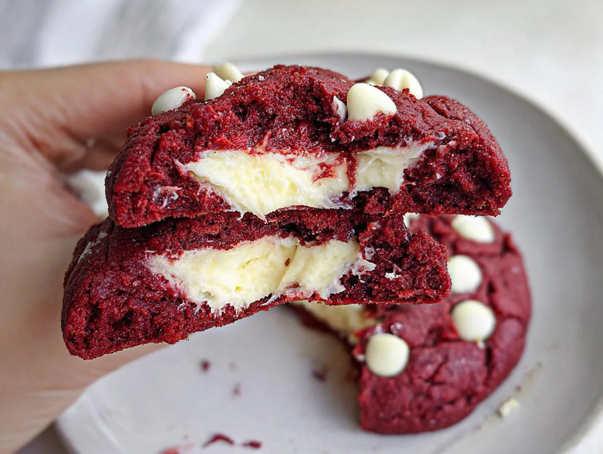 Cheesecake Stuffed Red Velvet Protein Cookie