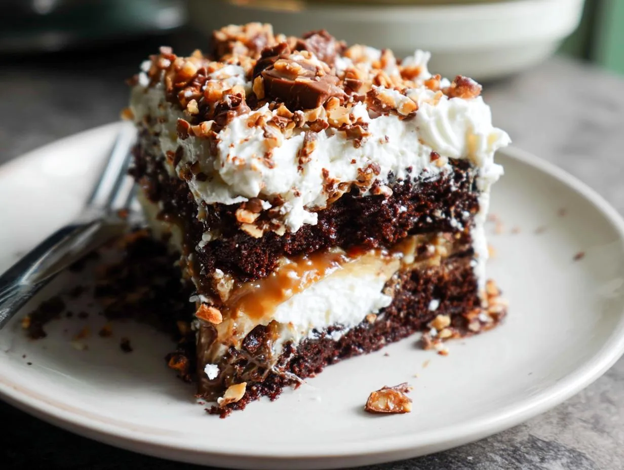 Chocolate Caramel Toffee Cake