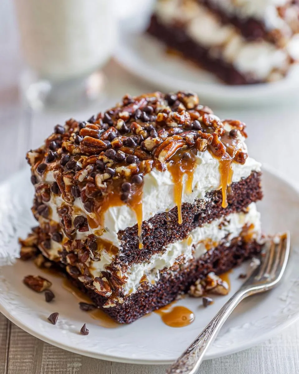 Chocolate Caramel Turtle Cake - detail 4