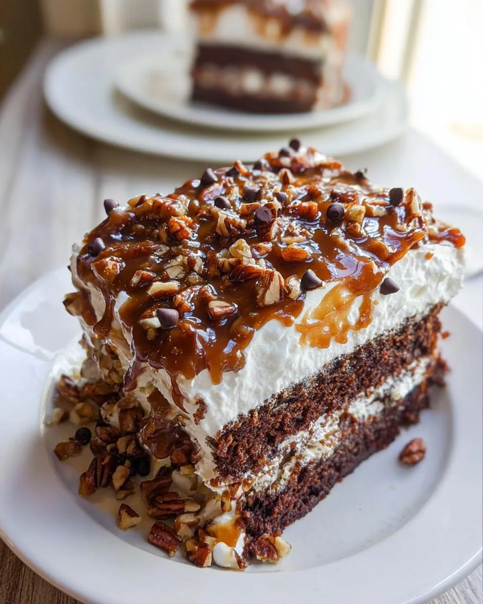Chocolate Caramel Turtle Cake - detail 5
