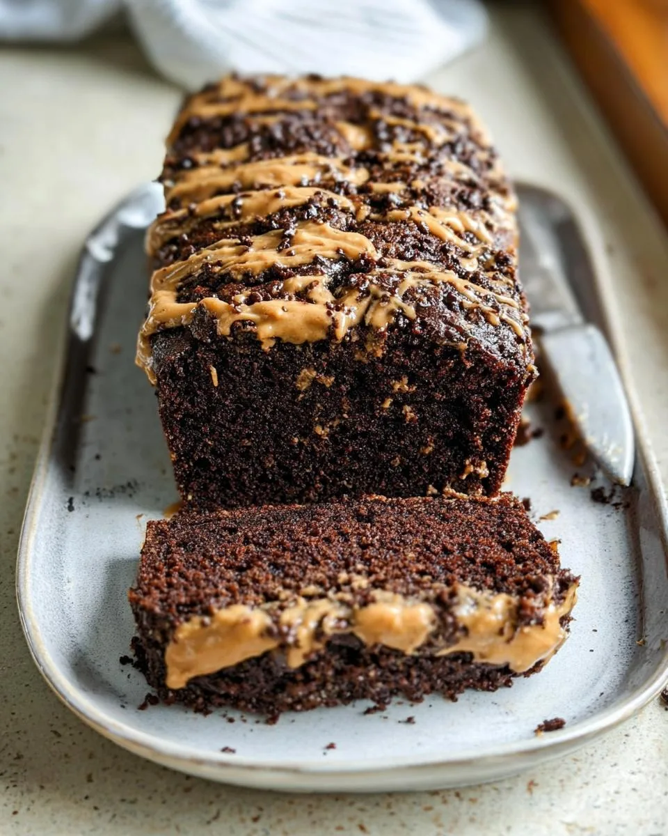 Chocolate Peanut Butter Banana Bread - detail 4