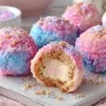Cotton Candy Cheesecake Bombs