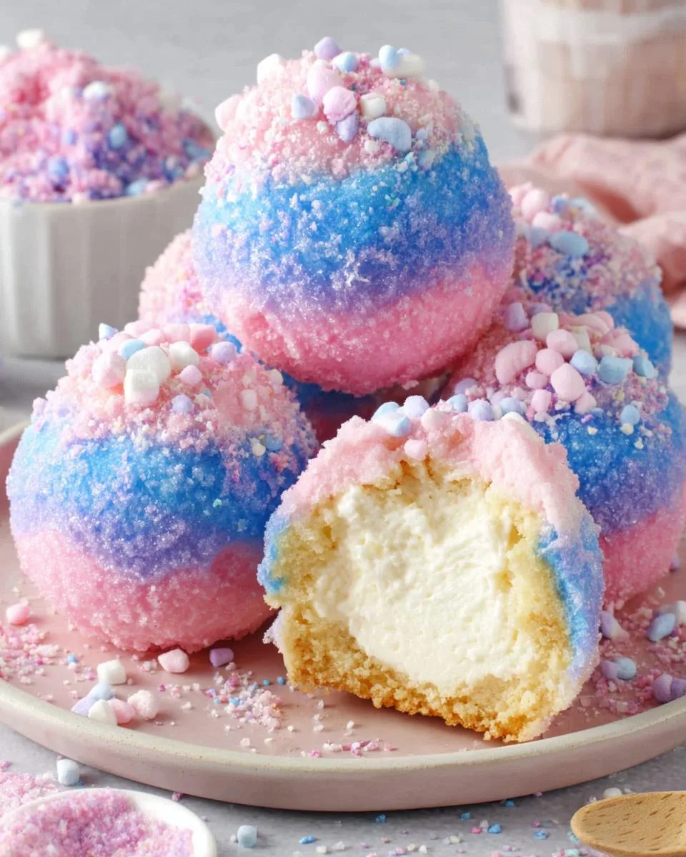 Cotton Candy Cheesecake Bombs - detail 2