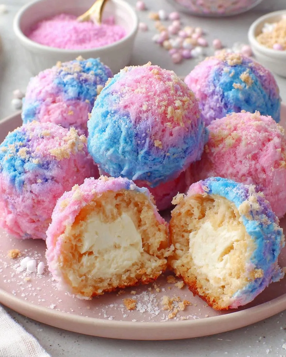Cotton Candy Cheesecake Bombs - detail 3
