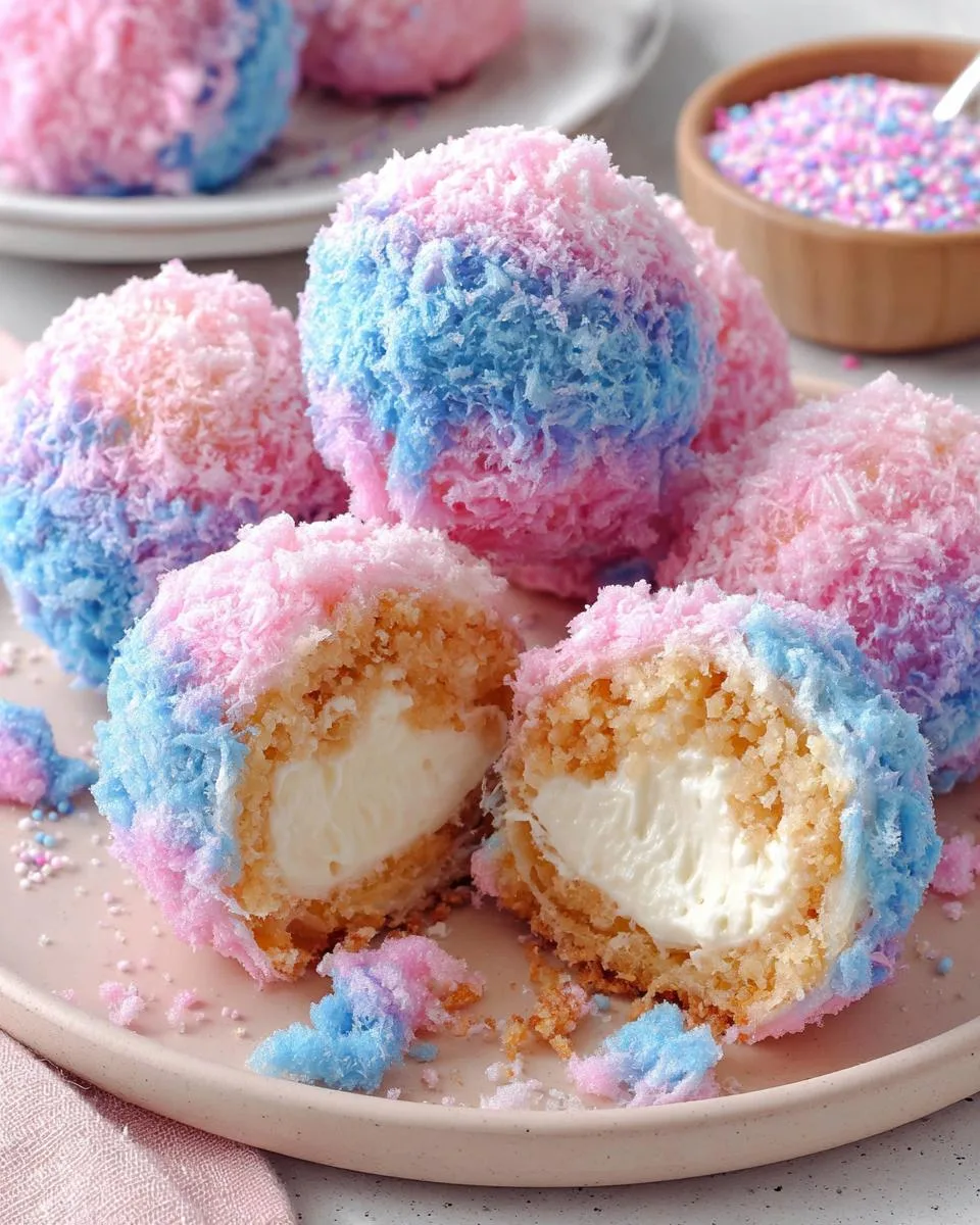 Cotton Candy Cheesecake Bombs - detail 4