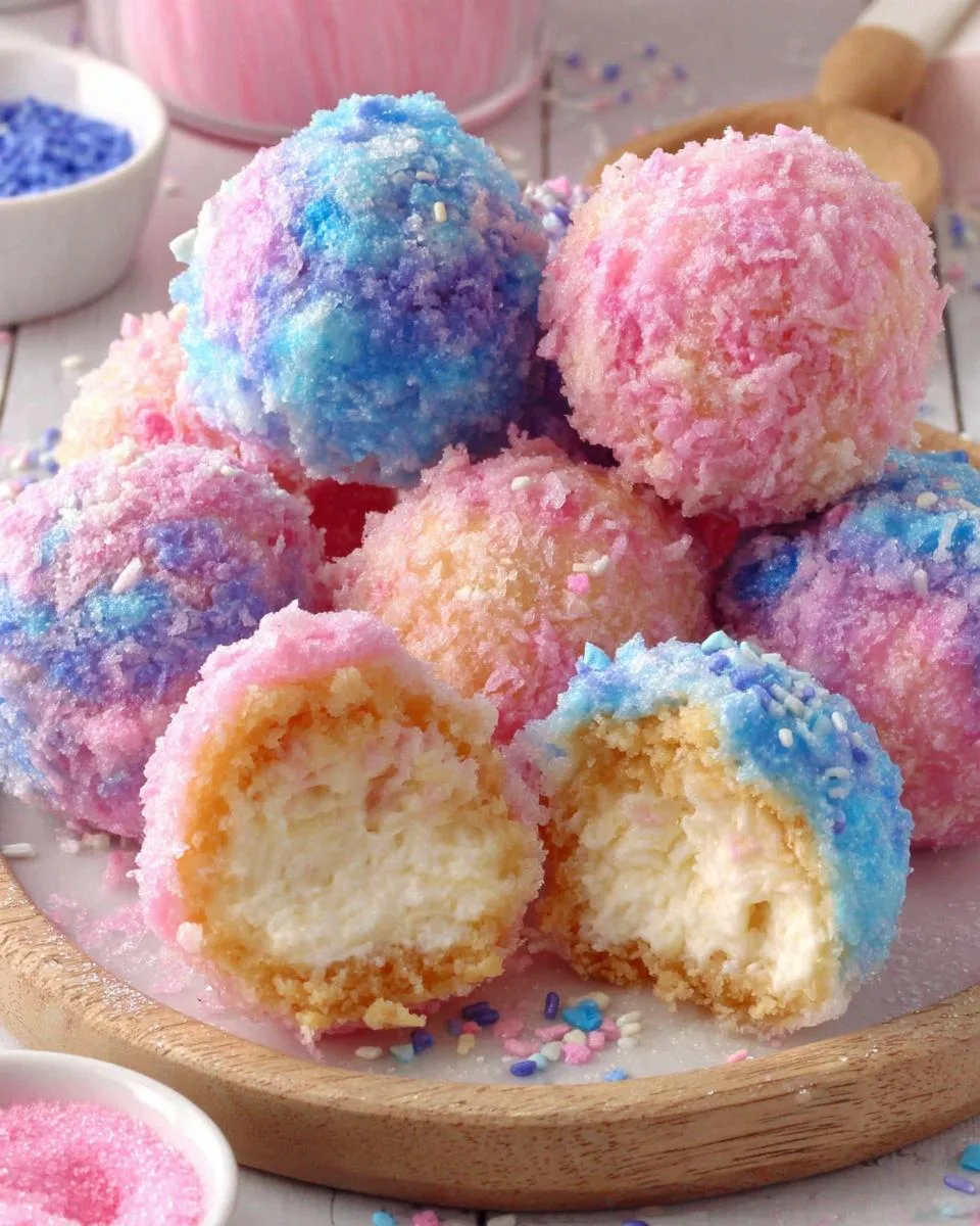 Cotton Candy Cheesecake Bombs - detail 5