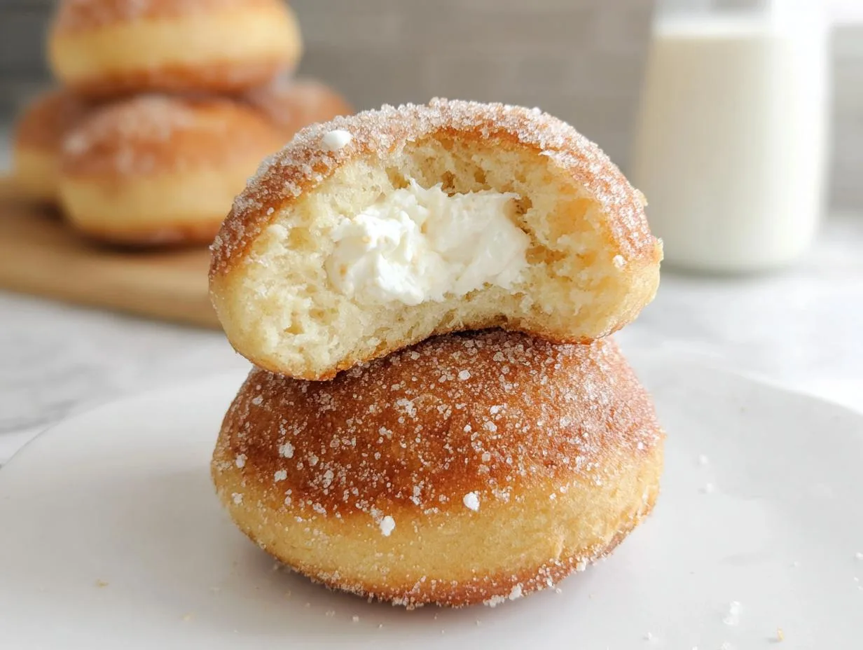 Cream Filled Baked Donuts