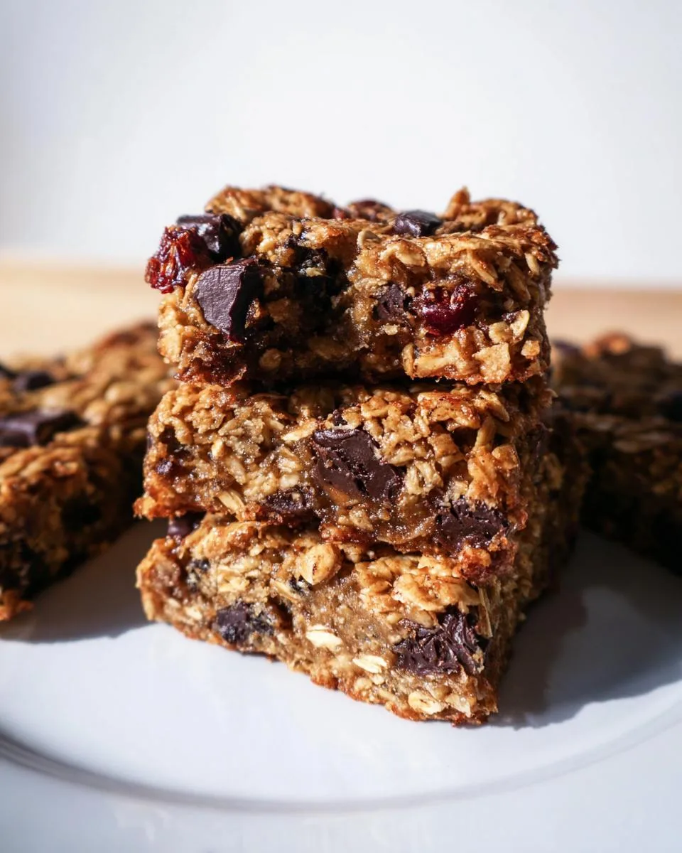 Fig & Dark Chocolate Oatmeal Bars - detail 4