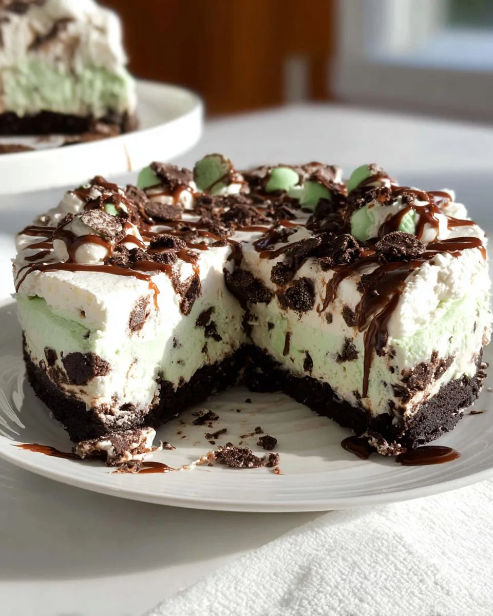 Mint Chocolate Chip Ice Cream Cake - detail 2