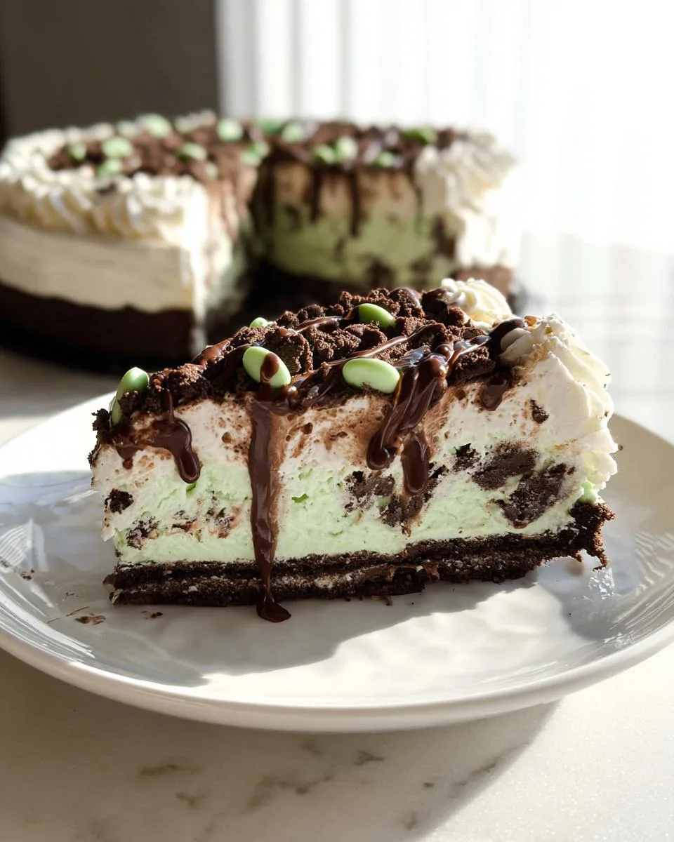 Mint Chocolate Chip Ice Cream Cake - detail 3