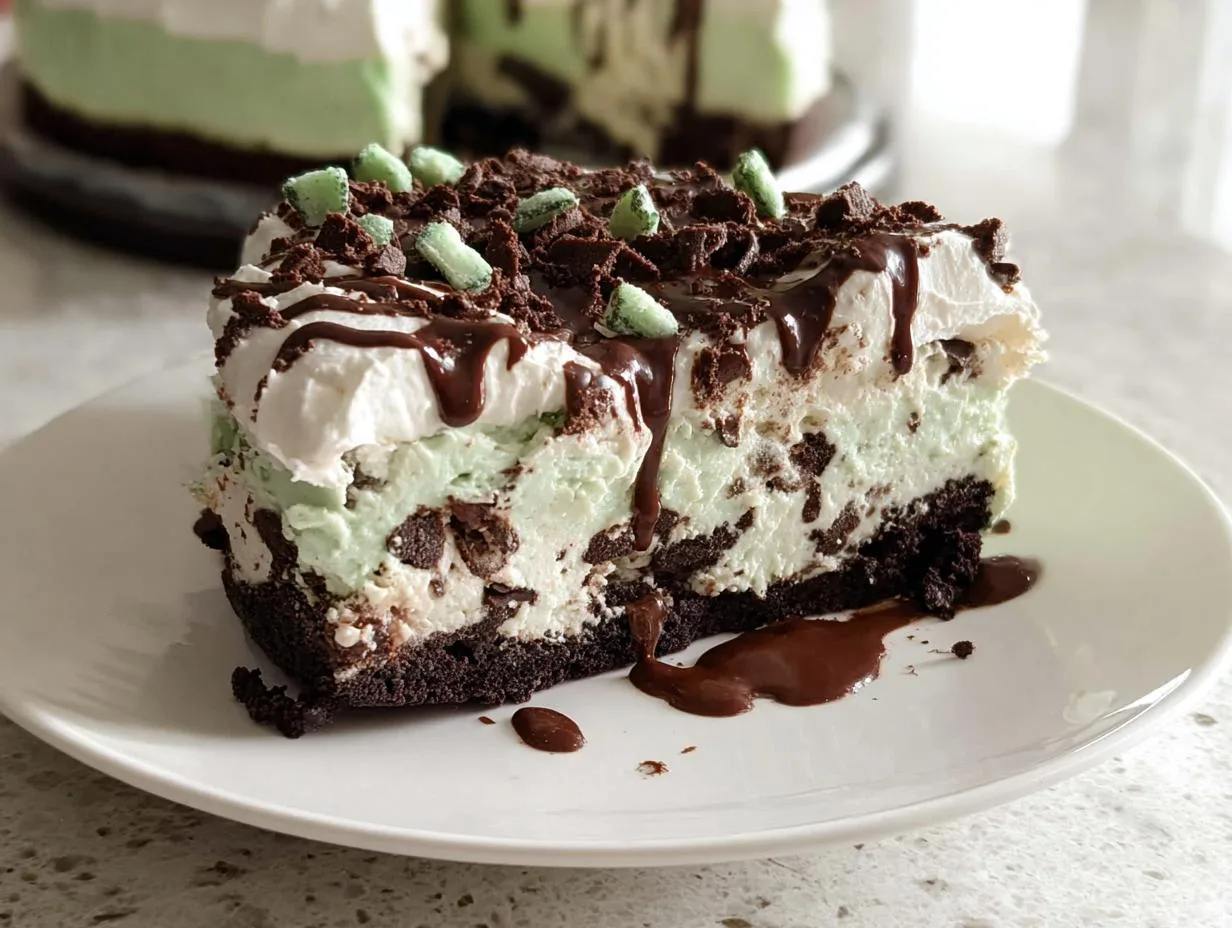 Mint Chocolate Chip Ice Cream Cake