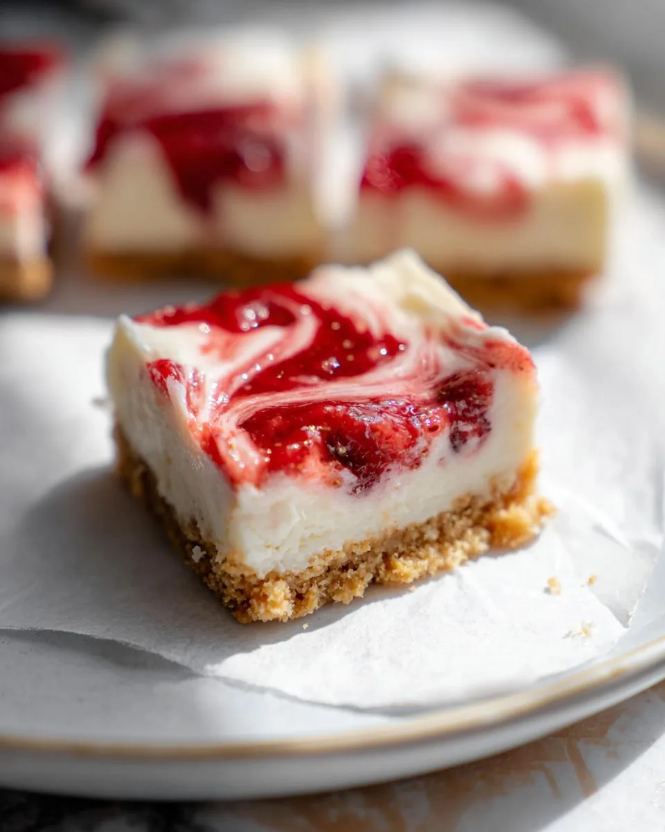 No Bake Strawberry Cheesecake Bars - detail 4