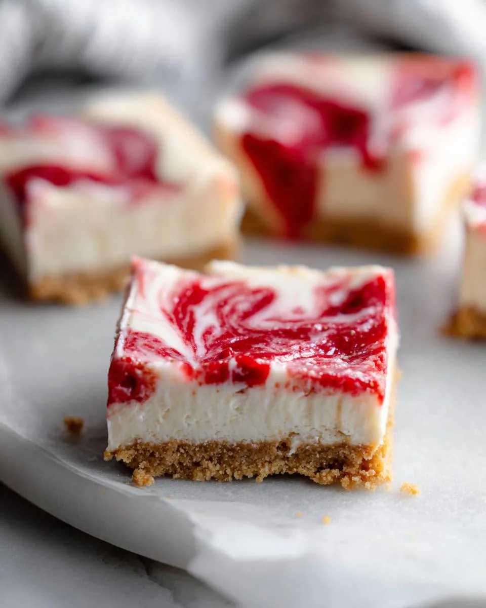 No Bake Strawberry Cheesecake Bars - detail 5