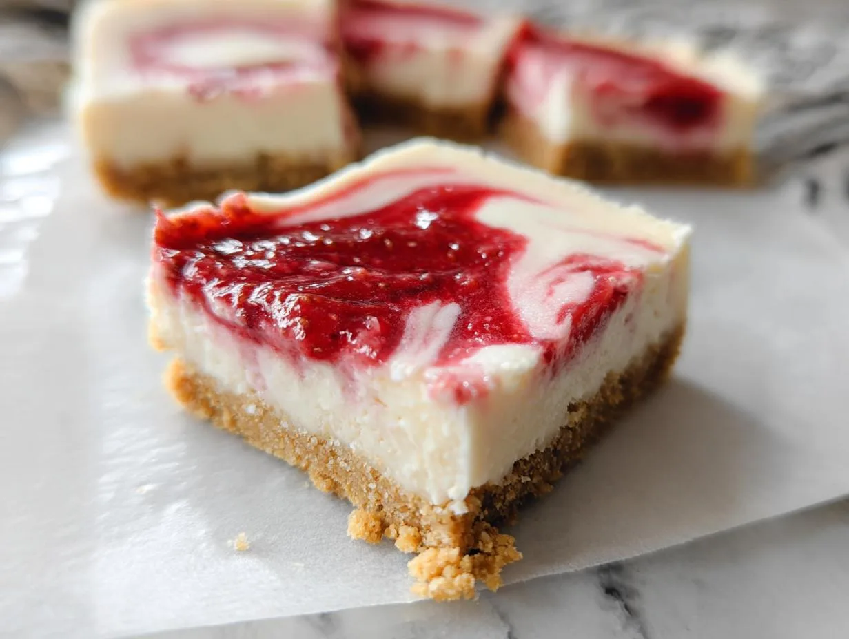 No Bake Strawberry Cheesecake Bars