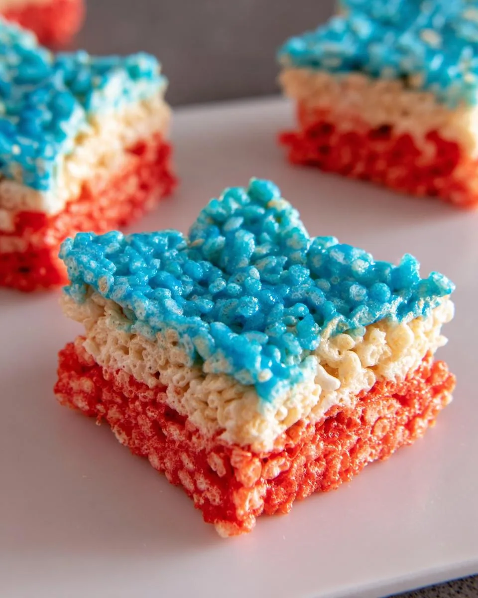 Patriotic Rice Krispie Treats - detail 4