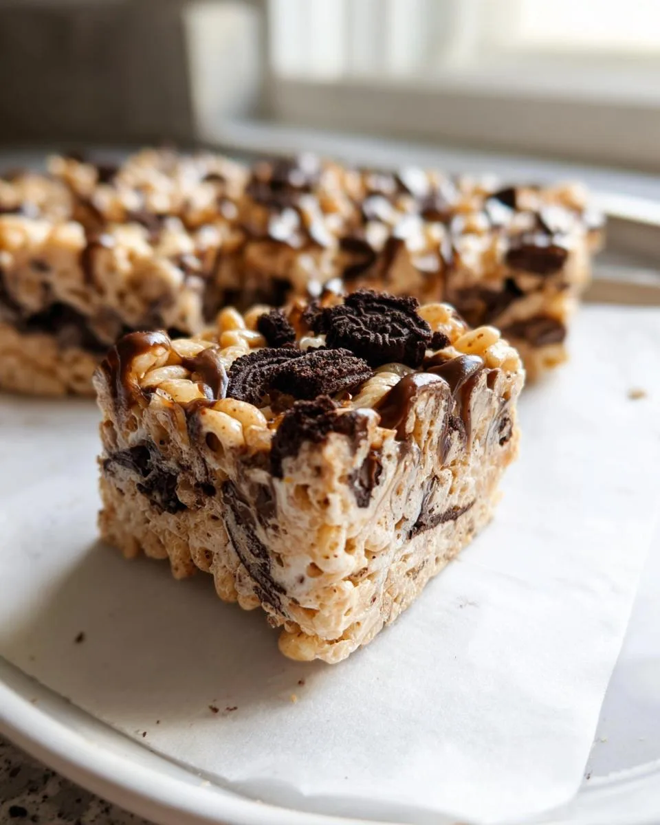 Peanut Butter Oreo Rice Krispie Treats - detail 3