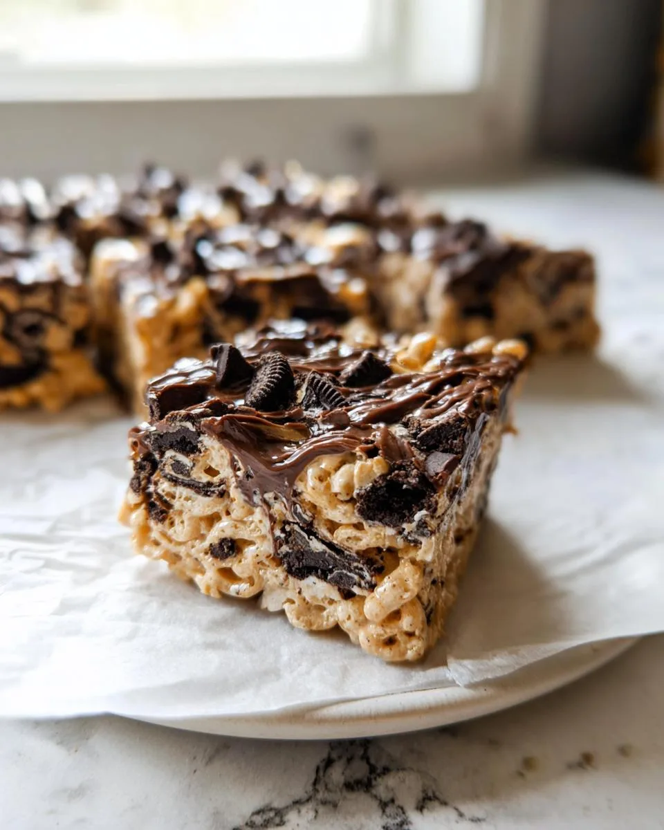 Peanut Butter Oreo Rice Krispie Treats - detail 4