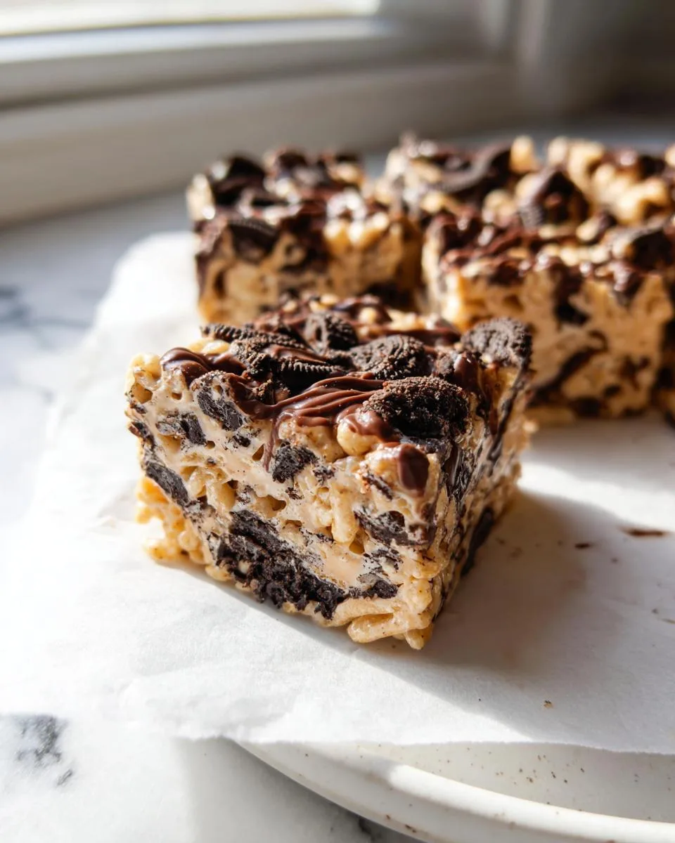 Peanut Butter Oreo Rice Krispie Treats - detail 5