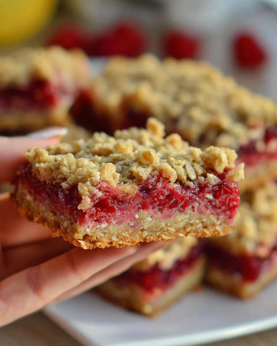 Raspberry Oatmeal Bars - detail 2